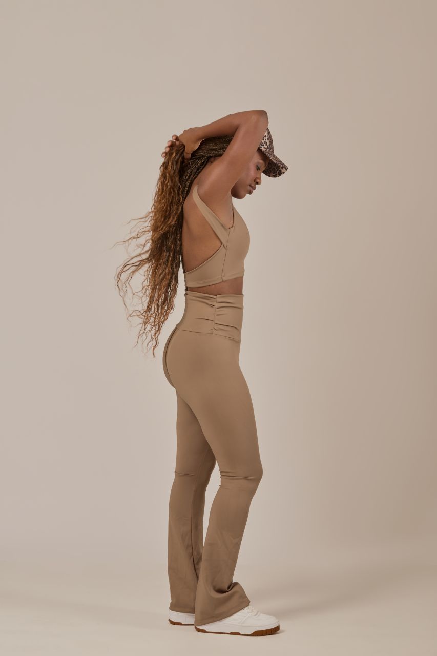 High-Rise Flare Leggings Gray