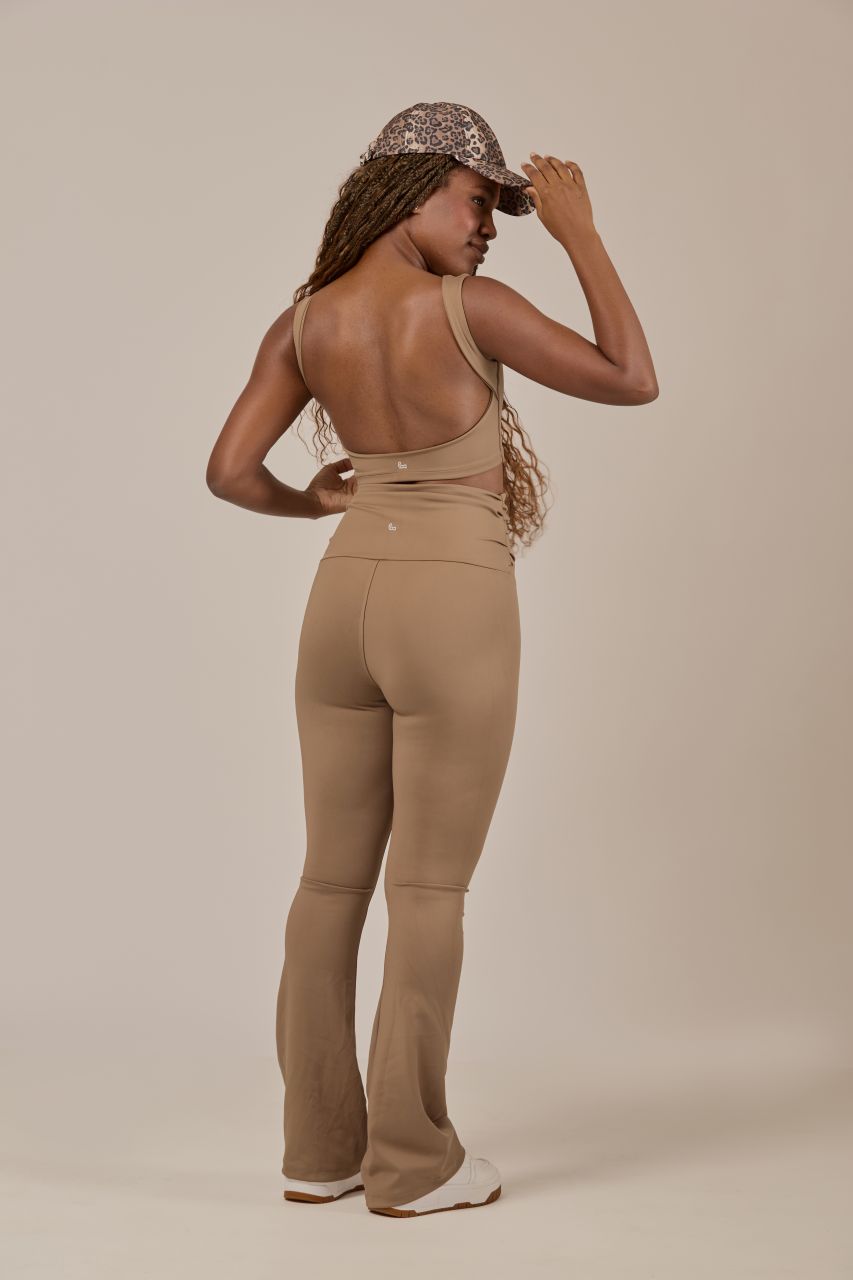 High-Rise Flare Leggings Gray